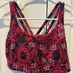 Lululemon Energy Bra Prisma Multi Guava Lava Size 8